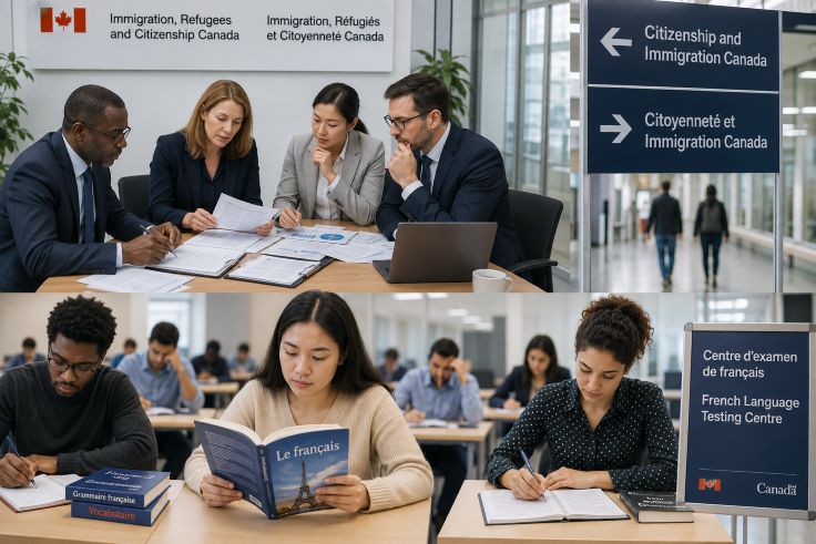 Bilingual immigration center study session